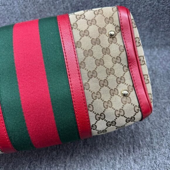 Gucci Boston Web Canvas Satchel 560-08282025 - Picture 4 of 16